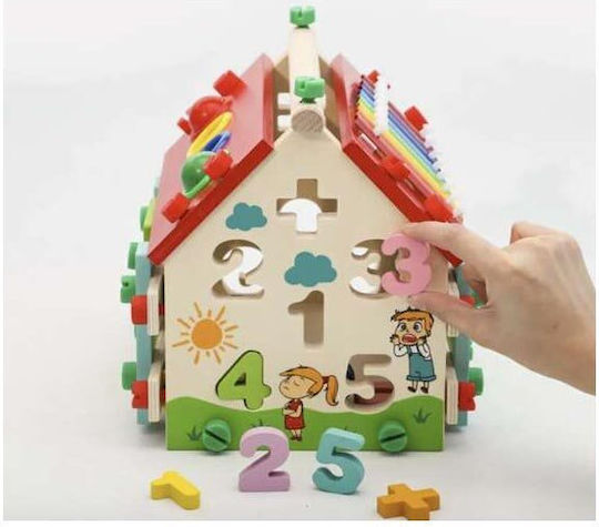 Kruzzel Shape Sorting Toy Little house made of Wood for 36++ Months