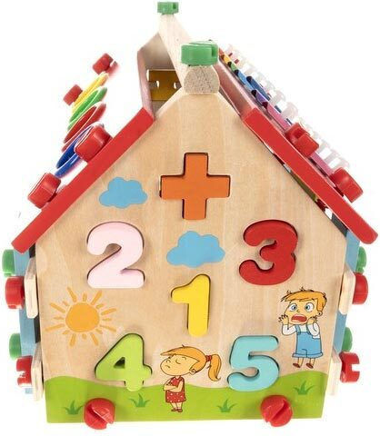 Kruzzel Shape Sorting Toy Little house made of Wood for 36++ Months