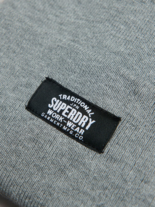 Superdry Classic Knitted Beanie Cap Gray