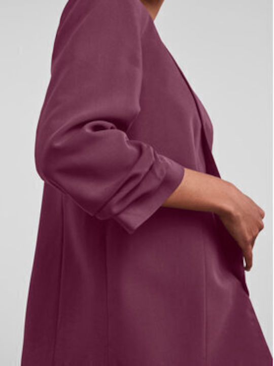Pieces Blazer pentru femei Sacou BORDO