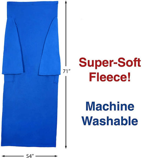 Fleece Decke mit Ärmeln 135x180cm Blaue