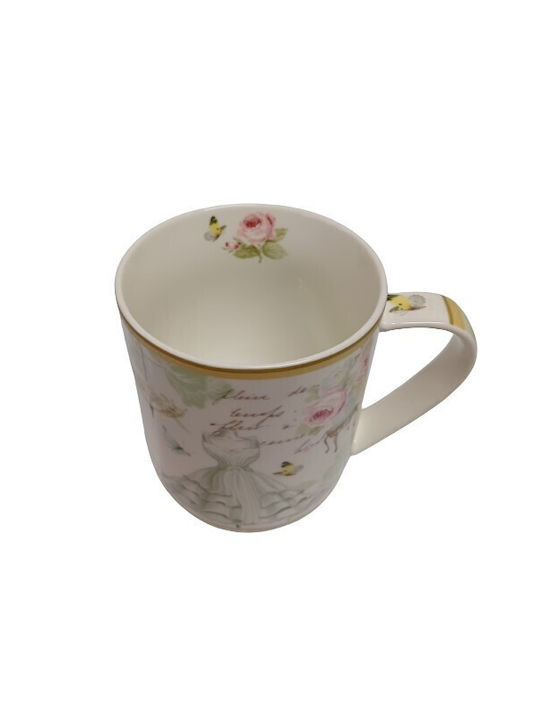 Karvounis Vintage Mug from Porcelain White 380ml