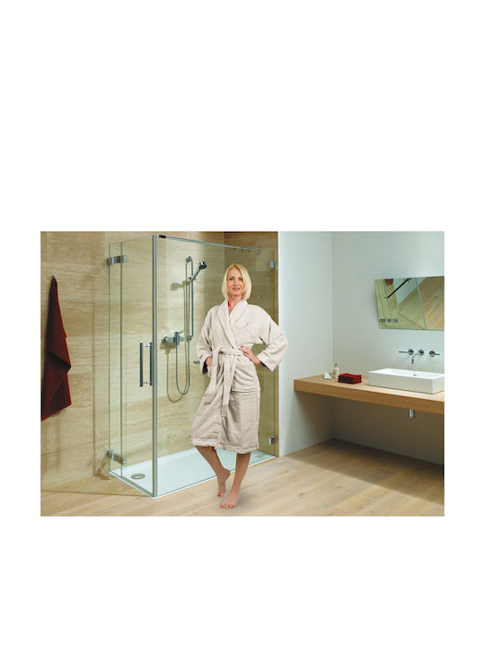 Kipper Fresh Bathrobe with Collar Berry 450gr/m²