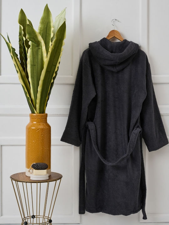 Cokitex Reines Bademantel mit Kapuze Latte 450g/m²