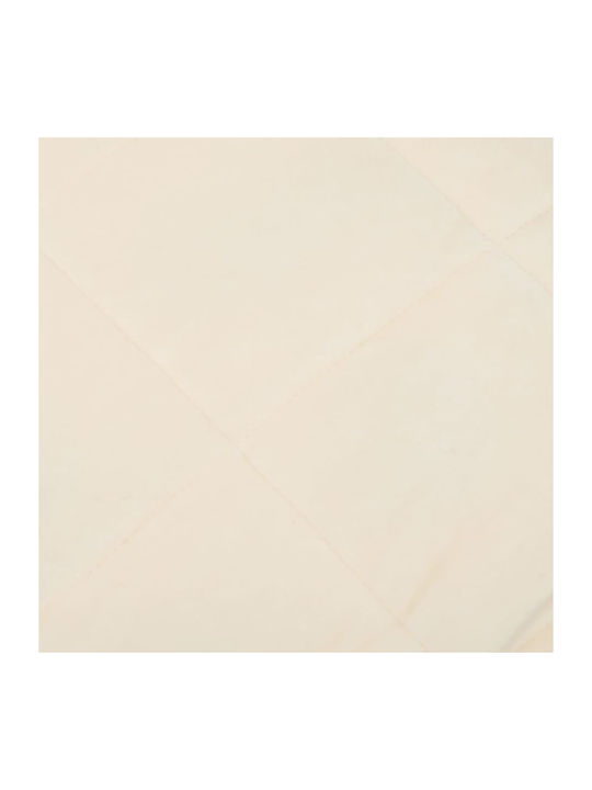vidaXL Schwerkraft Decke Single 152x203cm Hellcreme