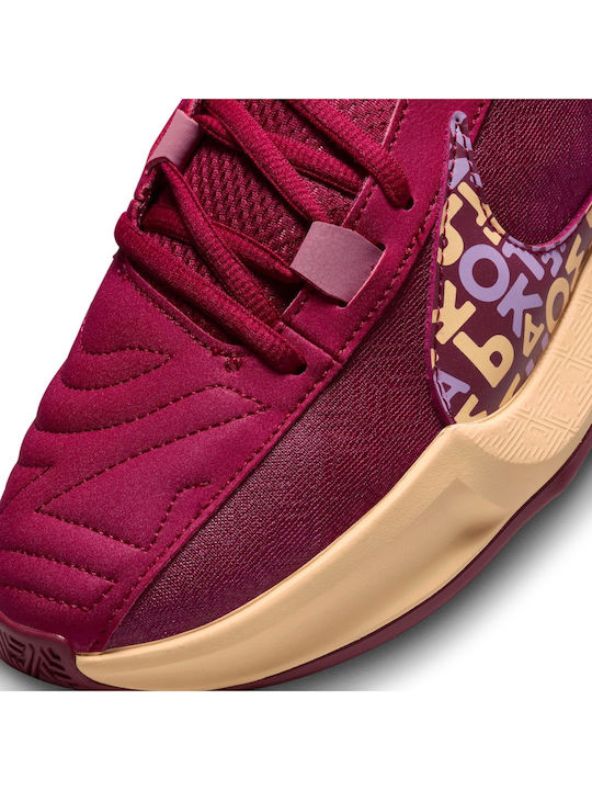 Giannis Freak 5 "Alphabet Bros" Χαμηλά Μπασκετικά Παπούτσια Noble Red / Desert Berry / Guava Ice / Ice Peach
