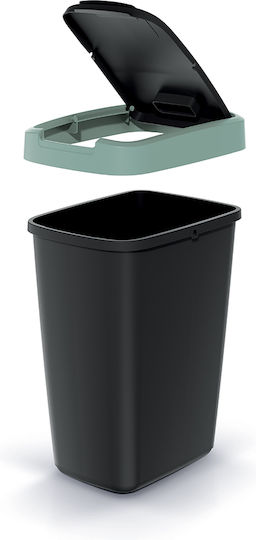 Prosperplast Coș de Gunoi Plastic Negru 12lt 1buc
