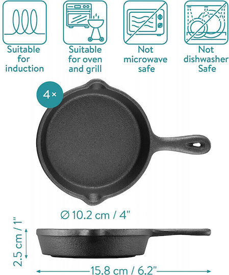 Navaris Navaris Pfannen-Set aus Aluminiumguss 4-teilig