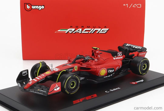 Bburago Ferrari F1 Sf-23 Team Scuderia Ferrari N 55 Season 2023 Carlos Sainz Toy Car Formula 1 Charles Leclerc Ferrari