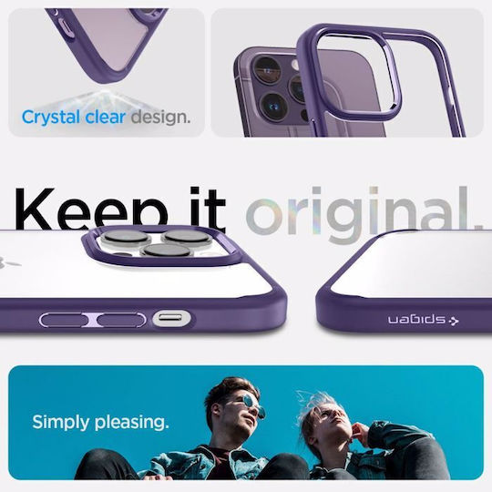 Spigen Ultra Hybrid Zero One Back Cover Plastic Transparent Purple (iPhone 14)