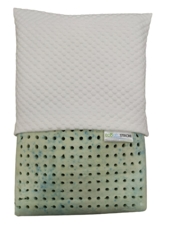 Ecogel Strom Natural Latex Μαξιλάρι Ύπνου Gel Ανατομικό 39x60x14cm