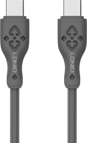 Ldnio LC811 USB 2.0 USB-C Male To USB-C 65W PD Gray 1m Cable