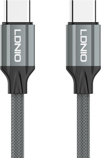 Ldnio USB 2.0 Cable USB-C male - USB-C 65W PD Γκρι 2m LC442
