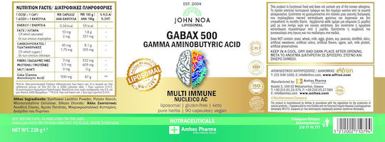 John Noa Cabax 500 Gamma Aminobutyric Acid Supplement for Sleep 90 Capsules