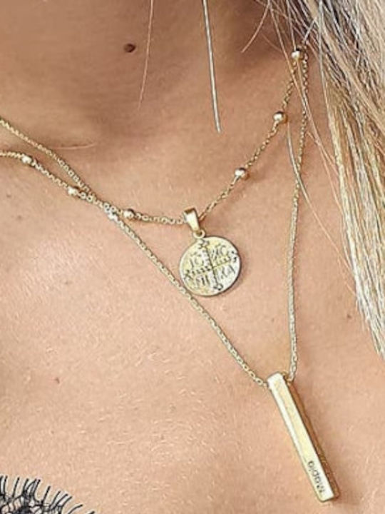 Goldsmith Ασημένια Αλυσίδα Λαιμού Επιχρυσωμένη Λεπτή Πάχους 2mm