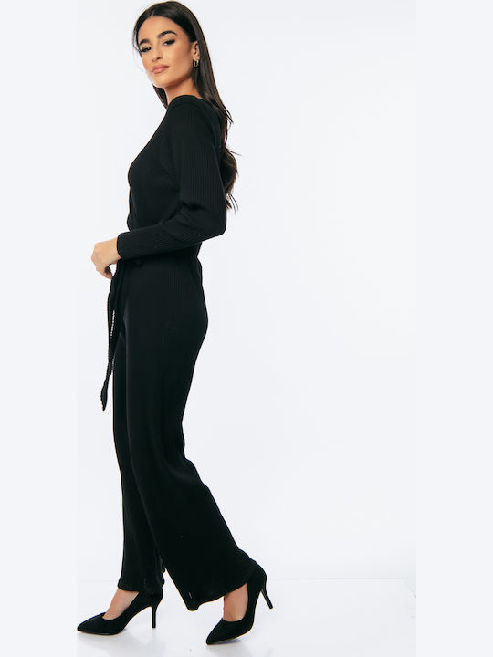 Women's Long-sleeved One-piece Suit Black