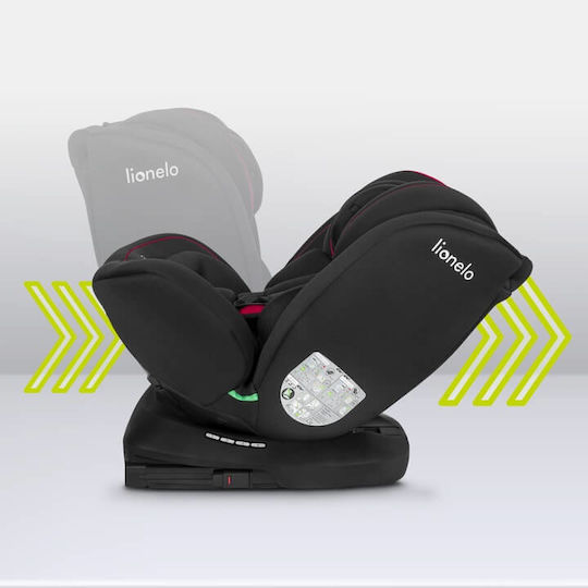 Lionelo Bastian Детско Столче за Кола i-Размер с Isofix Черно сиво