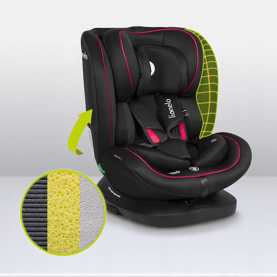 Lionelo Bastian Детско Столче за Кола i-Размер с Isofix Черно сиво