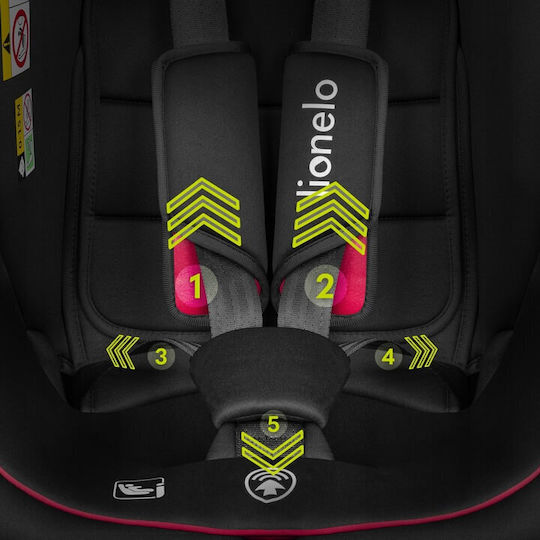 Lionelo Bastian Baby Car Seat i-Size with Isofix Black Red