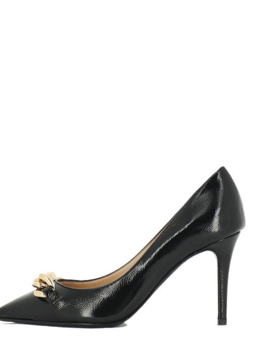 Fabio Rusconi Patent Leather Pointed Toe Black Heels