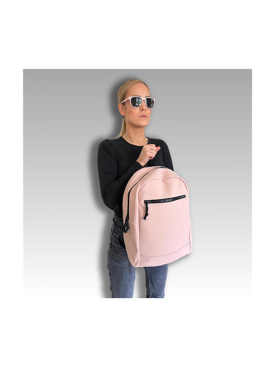 Clan London Women's Fabric Backpack Waterproof Pink