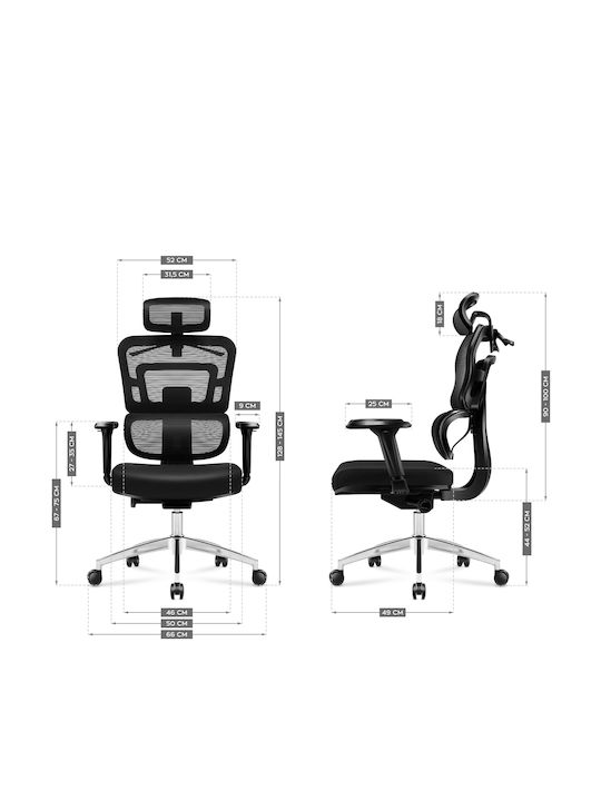 Scaun de Birou cu Înclinare Expert 4.9 Negru Mark Adler