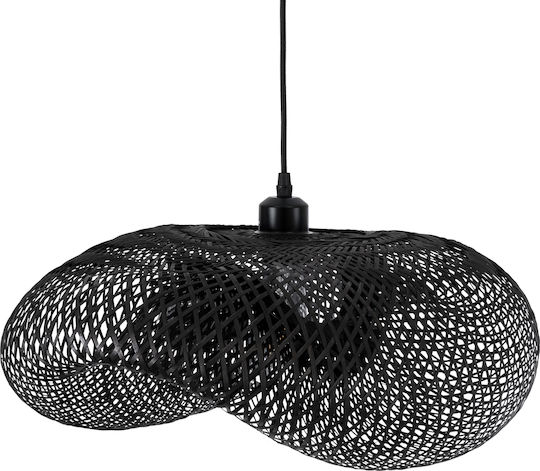GloboStar Mexico Lumini Suspendate Negru Boem Rețea cu Bază de Bec E27 65x45x18cm