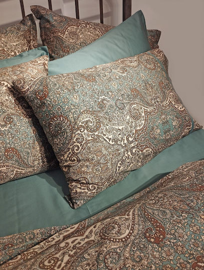Down Town Home Bettdecke Großes Doppelbett 235x250cm 833 Bombay Petrol