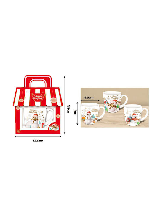 Christmas Mug White L9xW8.5cm 1pcs