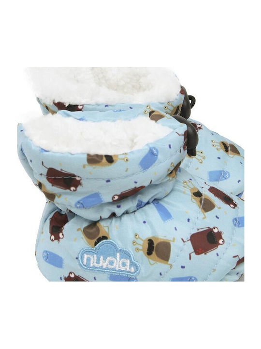Nuvola Pelle Baby Slippers Blue