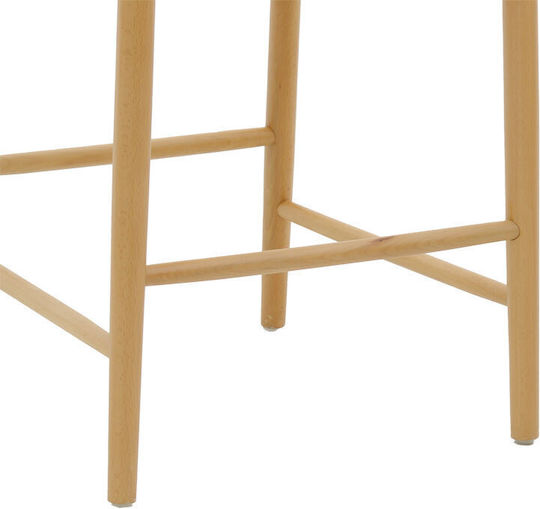 Wooden Garden Stool for Bar Outdoor Wishbone Natural 53x54x107cm