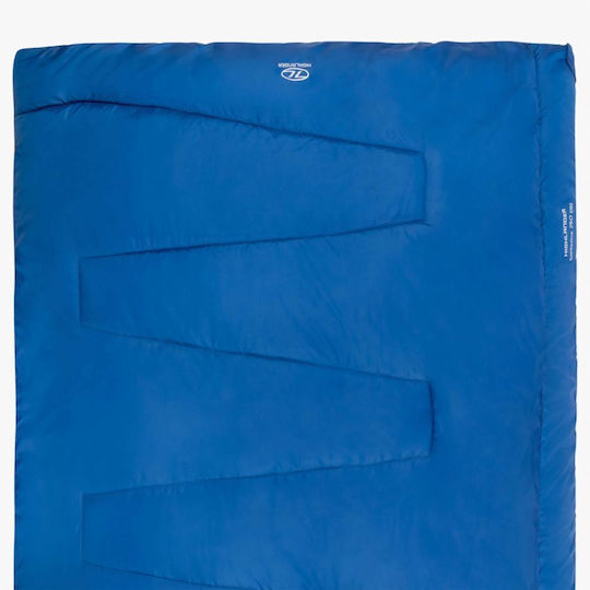 Highlander Sleeping Bag Διπλό 2 Εποχών 250 Μπλε