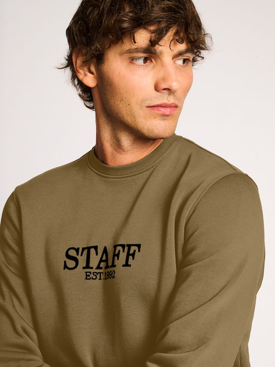 Staff Men's Long Sleeve Sweater Tobacco