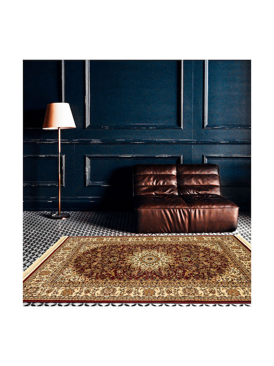 Newplan 1019 Χαλί Ορθογώνιο με Κρόσια Burgundy 133x190cm