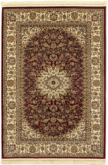 Newplan 1019 Rug Rectangular with Fringes Burgundy