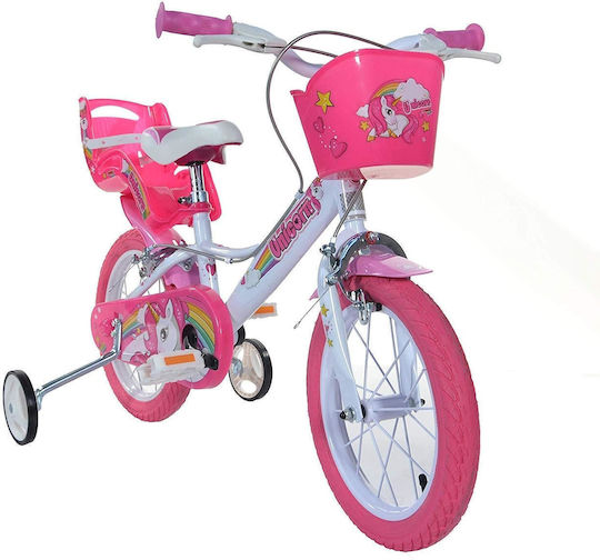 Dino Bikes Unicorn 16" Παιδικό Ποδήλατo BMX Ροζ