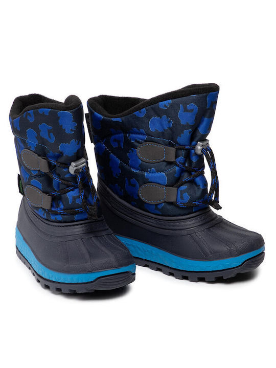 Kinder-Schneestiefel mit Schnürsenkeln Marineblau