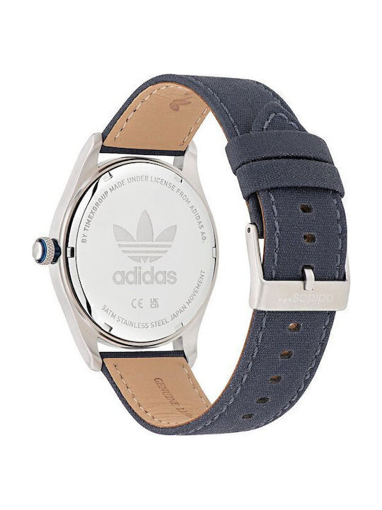 Ceas Barbati Code Four 42mm cu Baterie cu Curea din piele Argintie