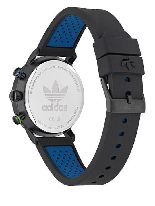 adidas Code One Men's Watch 40mm Chronograph Battery with Black Rubber Strap