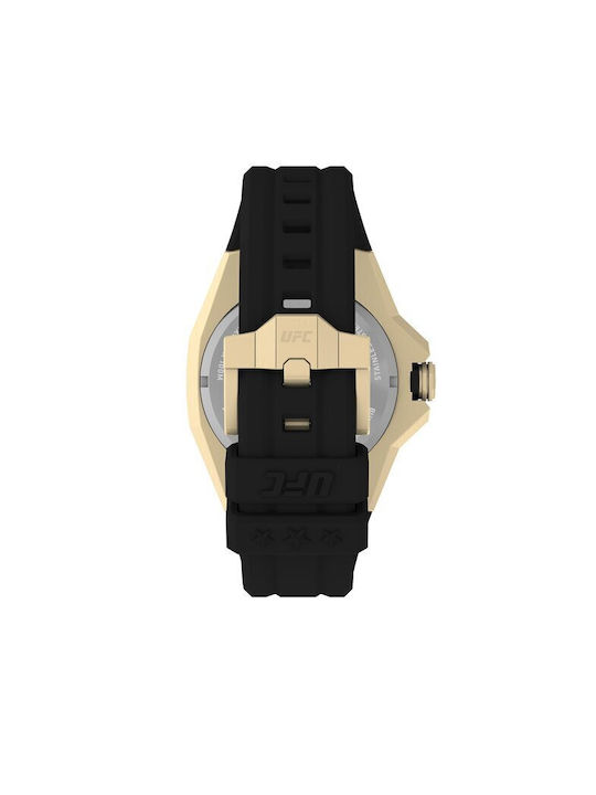 Timex Ufc Street Ανδρικό Ρολόι Μπαταρίας με Χρυσό Καουτσούκ Λουράκι