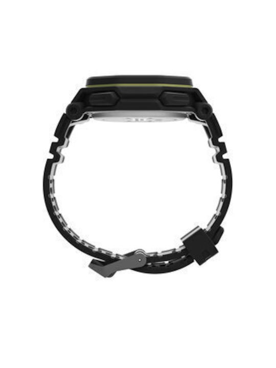 Timex Watch Battery with Black Rubber Strap