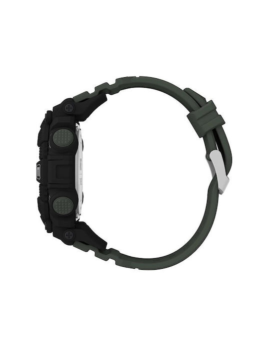 Timex Ufc Redemption Ψηφιακό Ανδρικό Ρολόι Μπαταρίας με Μαύρο Καουτσούκ Λουράκι