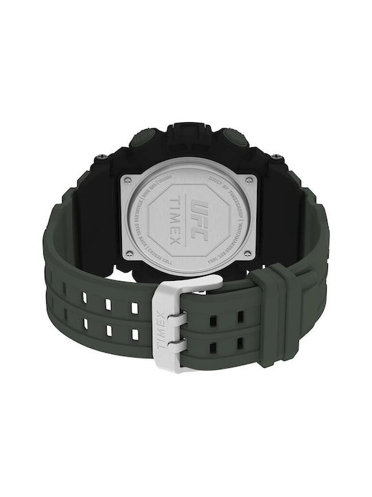 Timex Ufc Redemption Ψηφιακό Ανδρικό Ρολόι Μπαταρίας με Μαύρο Καουτσούκ Λουράκι