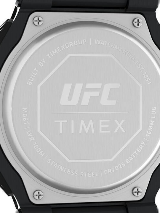 Timex Ufc Ceas Bărbătesc 45mm Baterie cu Neagră Curea din Cauciuc