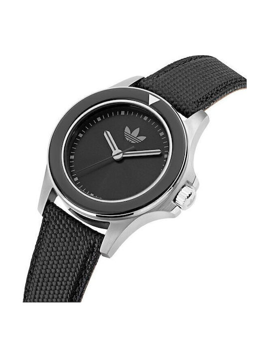 adidas Expression One Ανδρικό Ρολόι 44mm Μπαταρίας με Ασημί Υφασμάτινο Λουράκι