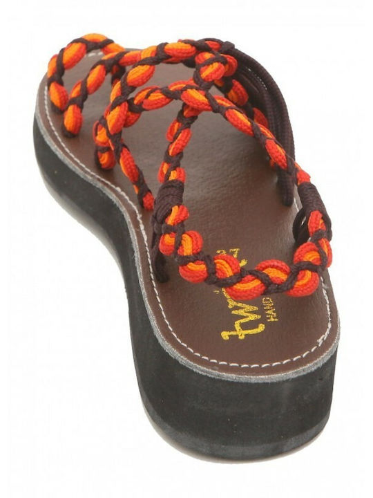 Twist Handmade Women's Sandals Orange