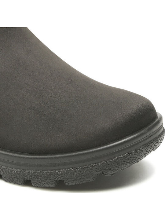 Leather Women's Ankle Boots Black