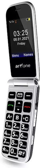 Artfone F20 Dual SIM Мобилен Телефон с Големи Бутoни (Гръцко Меню) Червен