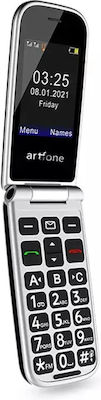 Artfone F20 Двойна SIM Мобилен телефон с Големи Бутони (Гръцко меню) Червен