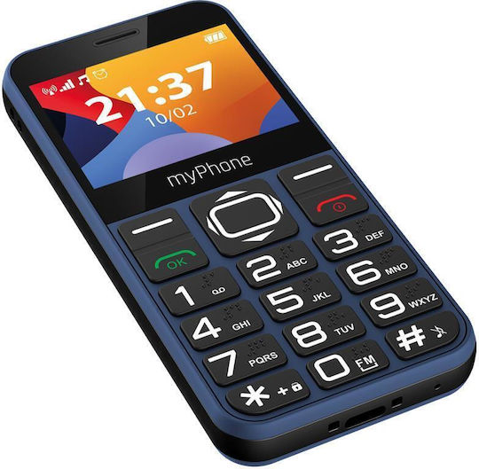 MyPhone Halo 3 Single SIM Κινητό με Μεγάλα Κουμπιά (Αγγλικό Μενού) Μπλε